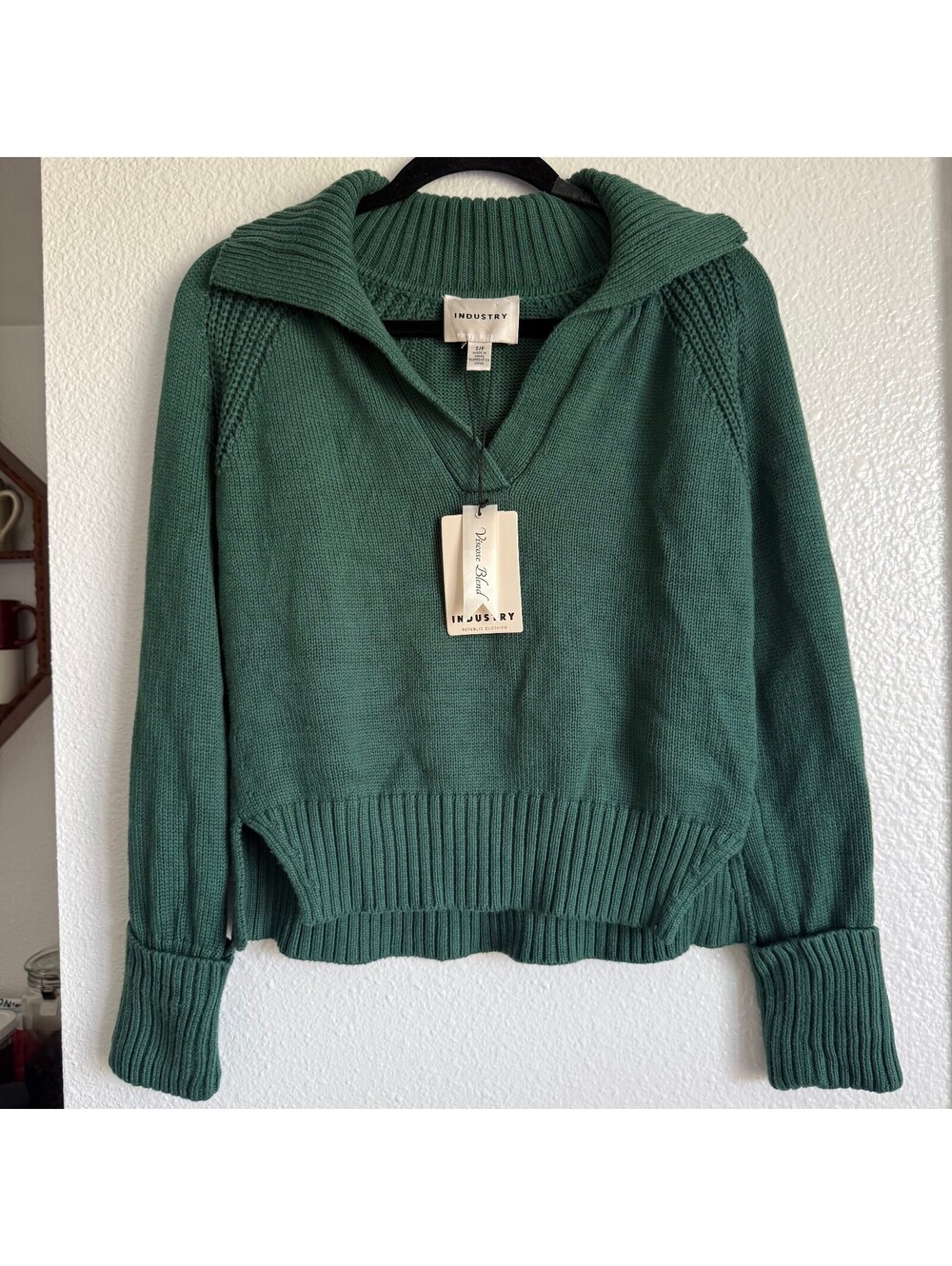 INDUSTRY Republic Clothing Teal Green Knit Sweater NWT S/P